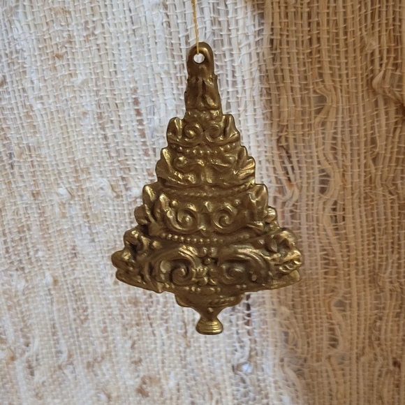 Other - Vintage Solid Brass Christmas Tree Holiday Ornament